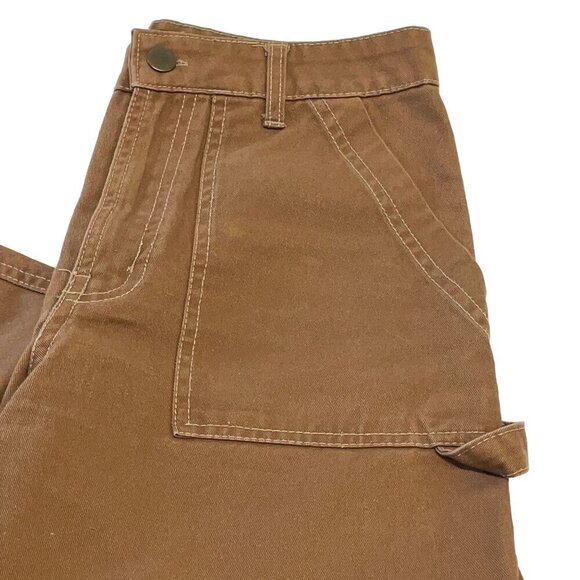 Wild Fable Womens Brown Carpenter Pants Wide Leg Size 2 CUT OFFS - Picture 5 of 6